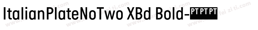 ItalianPlateNoTwo XBd Bold字体转换